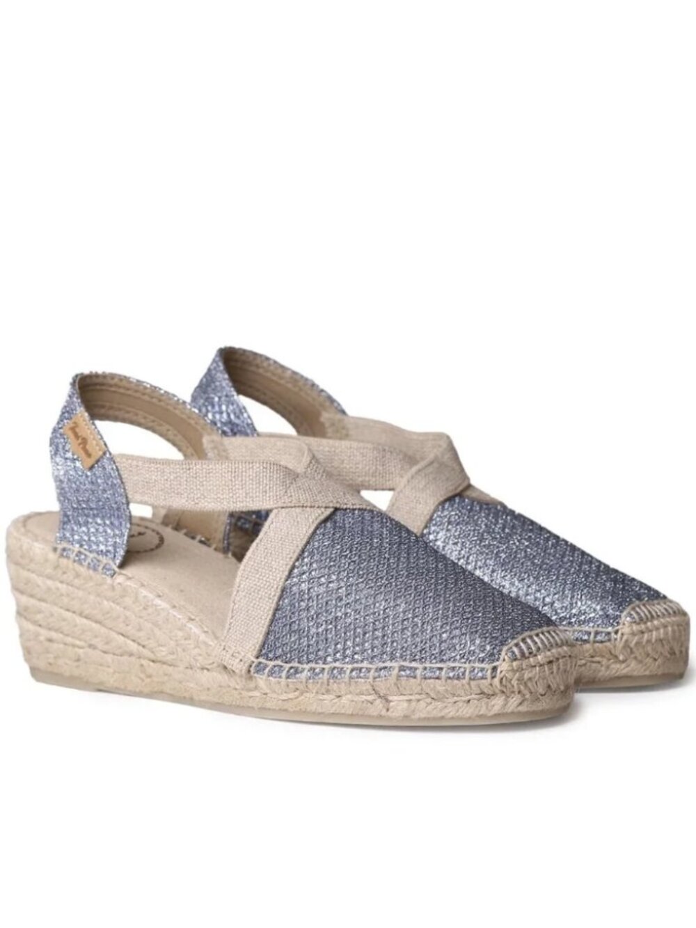 Toni Pons Made in Spain Triton Espadrille Sandals *Denim Metallic(For Women)